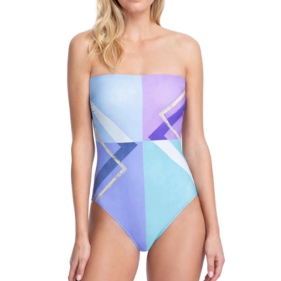 Gottex Swim Nwt Gottex Cruise Collection Modern Art Bandeau